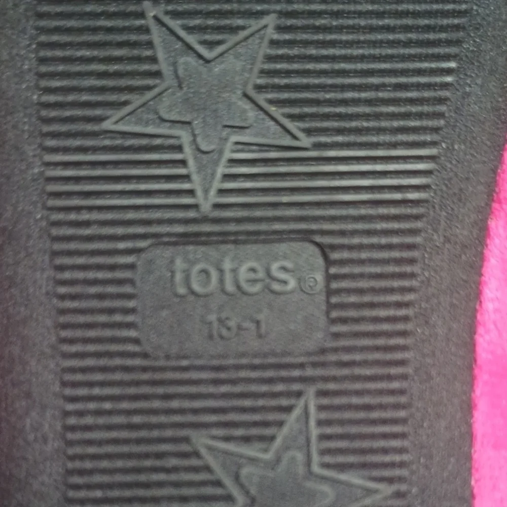 Totes Black and Pink Star Pattern Sole - Picture 4 of 4
